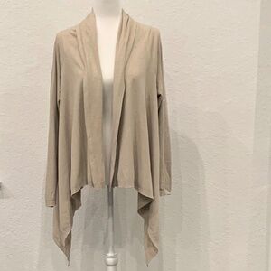 Eileen Fisher Oatmeal Cotton Knit Jacket